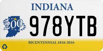IN license plate 978YTB