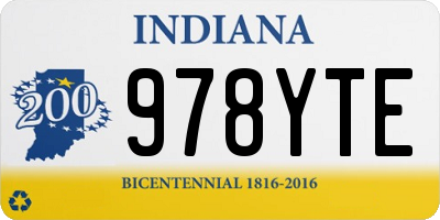 IN license plate 978YTE