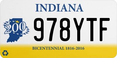 IN license plate 978YTF