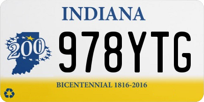IN license plate 978YTG