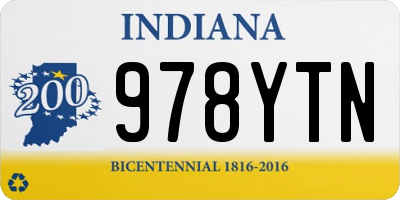 IN license plate 978YTN