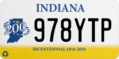 IN license plate 978YTP