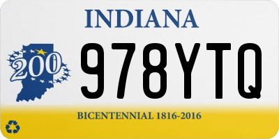 IN license plate 978YTQ