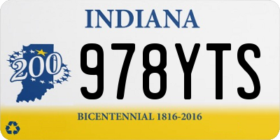 IN license plate 978YTS