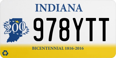 IN license plate 978YTT
