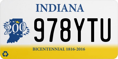 IN license plate 978YTU