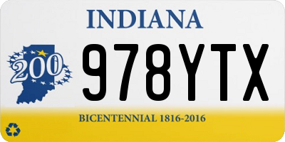 IN license plate 978YTX