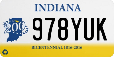 IN license plate 978YUK
