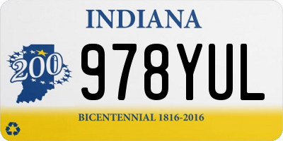 IN license plate 978YUL