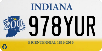 IN license plate 978YUR