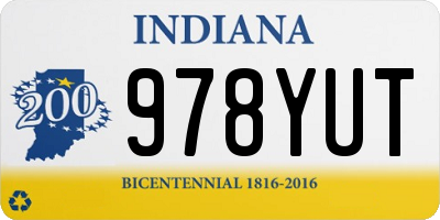 IN license plate 978YUT