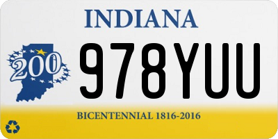 IN license plate 978YUU