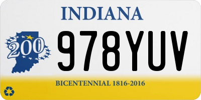 IN license plate 978YUV