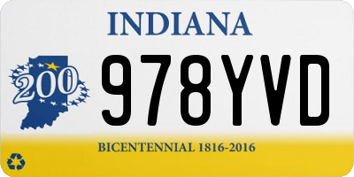IN license plate 978YVD