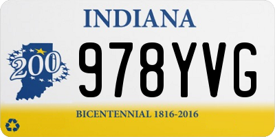 IN license plate 978YVG