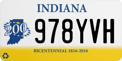 IN license plate 978YVH