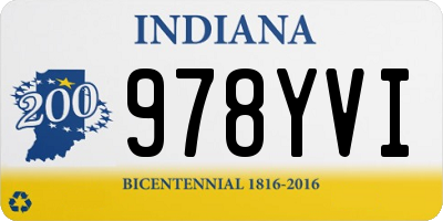 IN license plate 978YVI