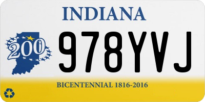 IN license plate 978YVJ