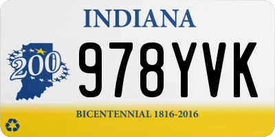 IN license plate 978YVK