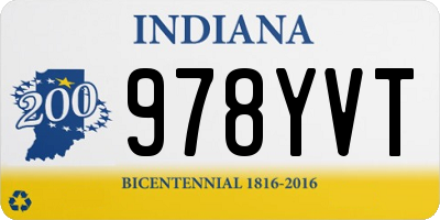IN license plate 978YVT