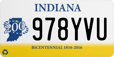 IN license plate 978YVU