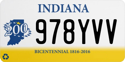 IN license plate 978YVV