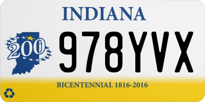 IN license plate 978YVX