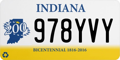 IN license plate 978YVY
