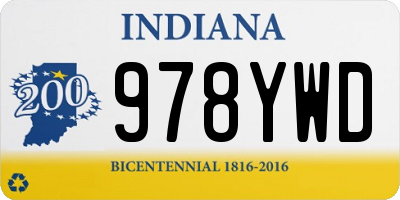 IN license plate 978YWD