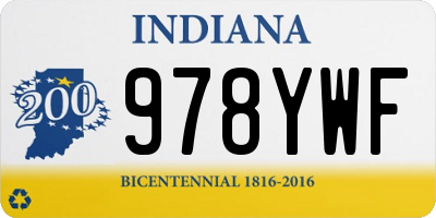 IN license plate 978YWF