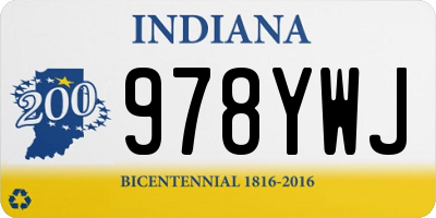 IN license plate 978YWJ