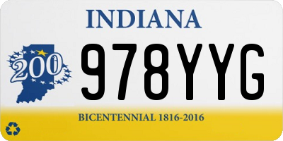 IN license plate 978YYG