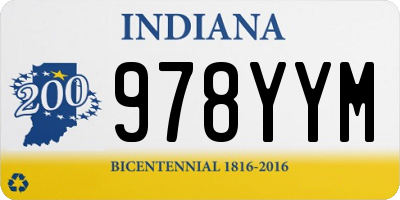 IN license plate 978YYM