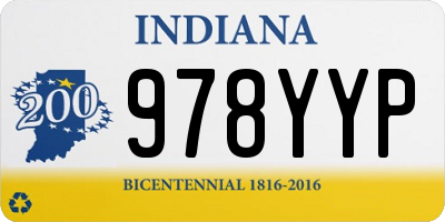 IN license plate 978YYP