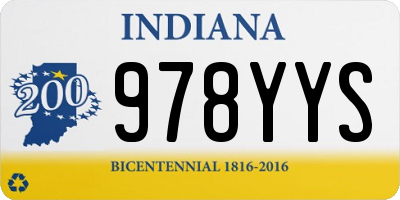 IN license plate 978YYS