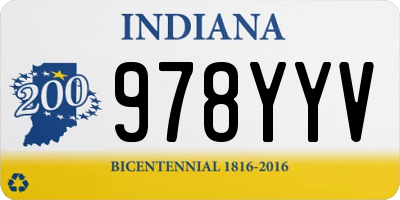 IN license plate 978YYV