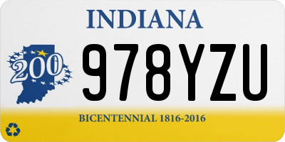 IN license plate 978YZU