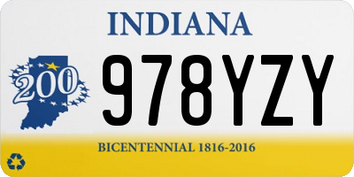 IN license plate 978YZY