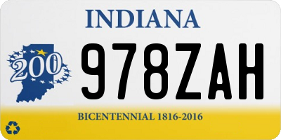 IN license plate 978ZAH