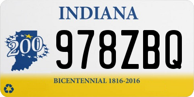 IN license plate 978ZBQ
