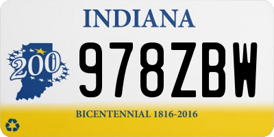IN license plate 978ZBW