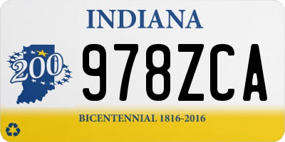 IN license plate 978ZCA