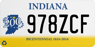IN license plate 978ZCF