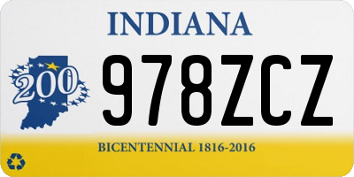 IN license plate 978ZCZ