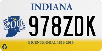 IN license plate 978ZDK