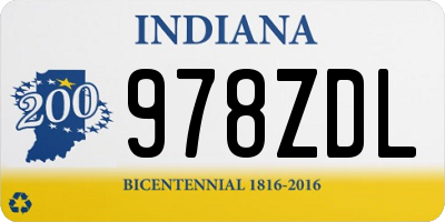 IN license plate 978ZDL