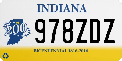 IN license plate 978ZDZ