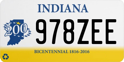 IN license plate 978ZEE