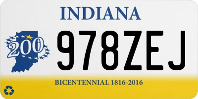 IN license plate 978ZEJ