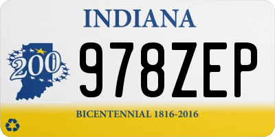 IN license plate 978ZEP